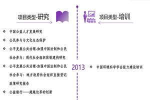 插老太非评估类项目发展历程